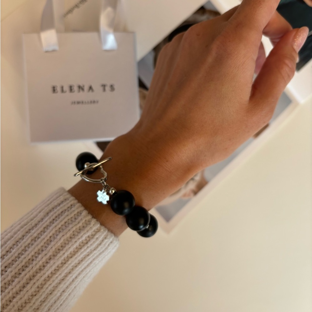 31 BLACK MATTE AGATE BRACELET BLACK BRACELET